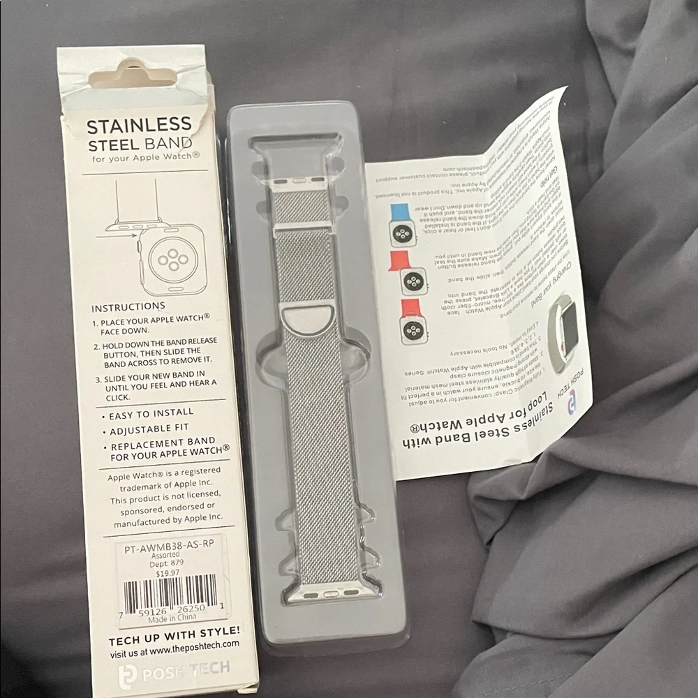 Silver Replacement Band for Apple Watch 38/40 NIB
